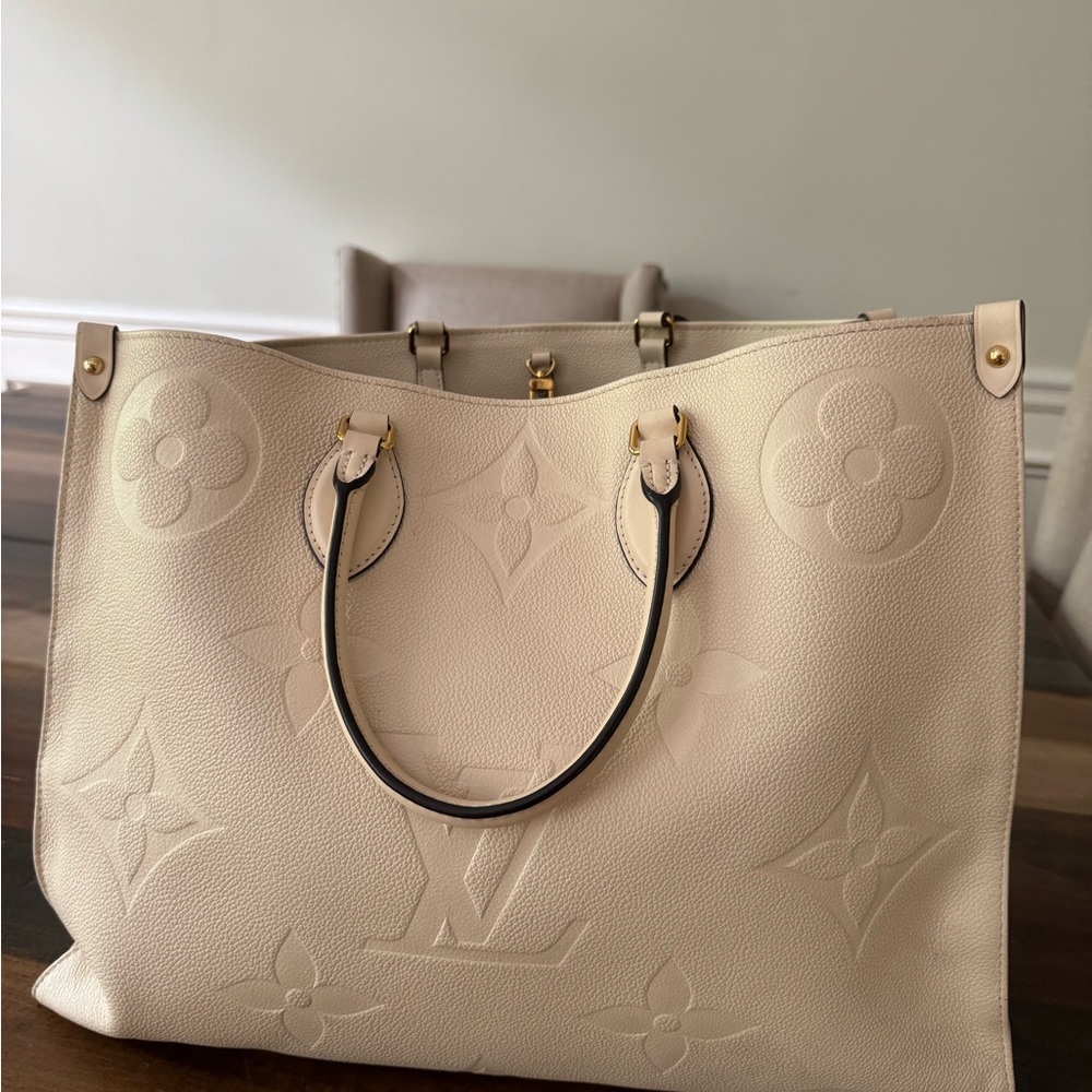 Louis Vuitton Cream Tote Bag